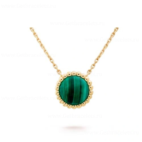 Replica Van Cleef Arpels Perlee Couleurs Pendant Yellow Gold Malachite