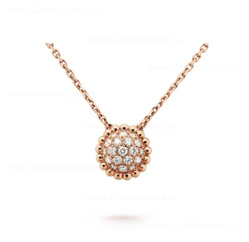 Replica Van Cleef Arpels Perlee Diamonds Pendant Rose Gold