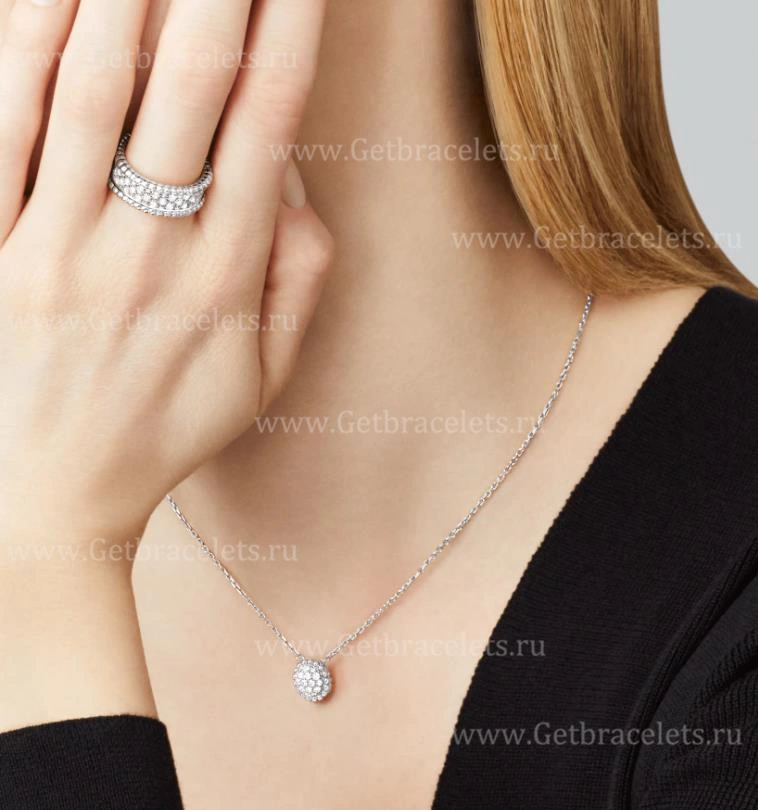 Replica Van Cleef Arpels Perlee Diamonds Pendant White Gold