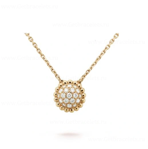 Replica Van Cleef Arpels Perlee Diamonds Pendant Yellow Gold