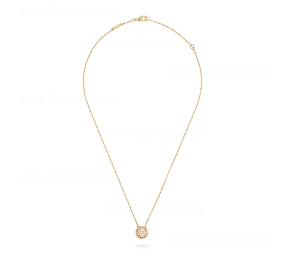 Replica Van Cleef Arpels Perlee Diamonds Pendant Yellow Gold