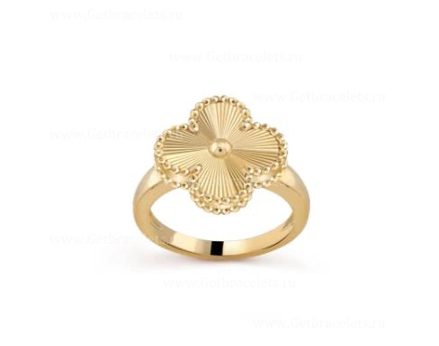 Replica Van Cleef Arpels Vintage Alhambra Ring Yellow Gold
