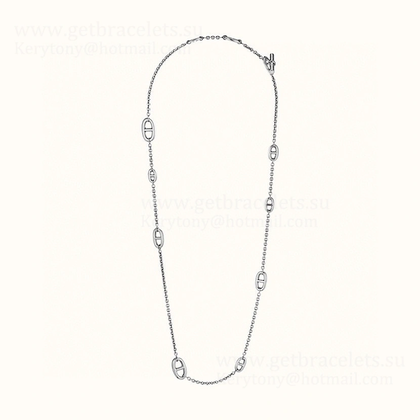 Spring Classic Hermes Farandole Long Necklace 75cm Sterling silver