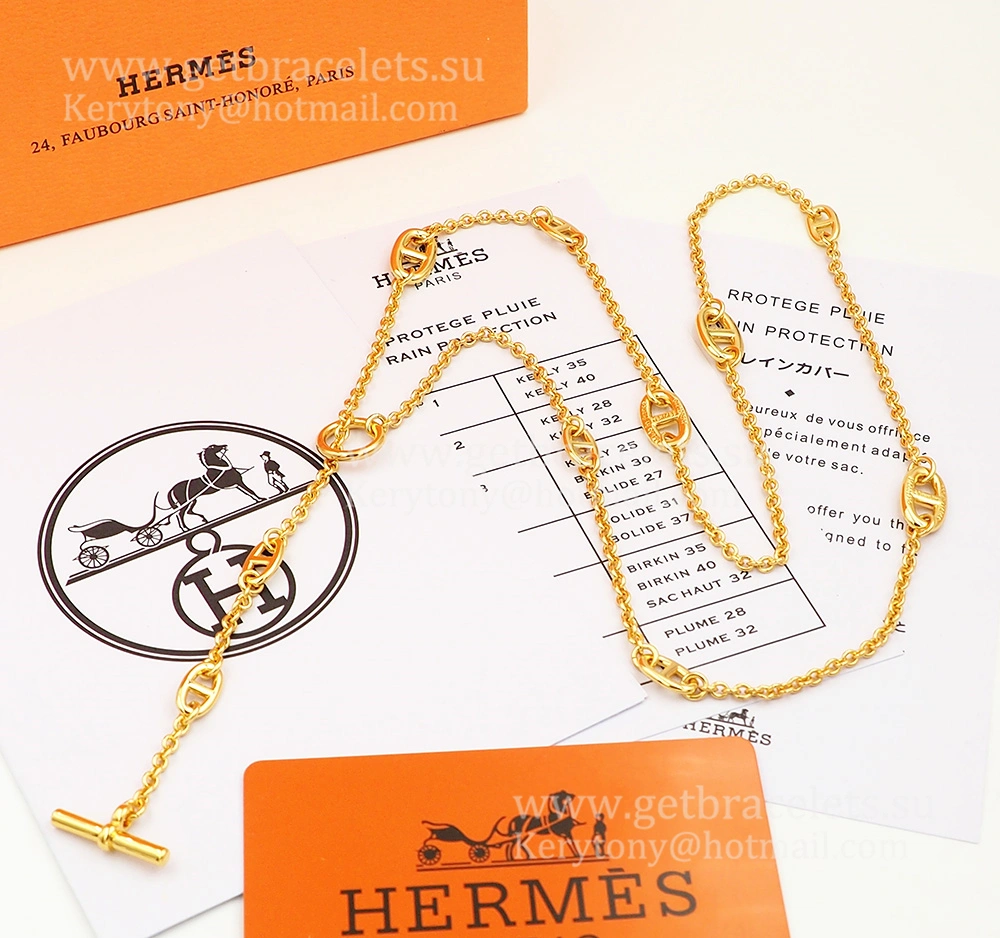 Spring Classic Hermes Farandole Long Necklace 75cm Sterling silver