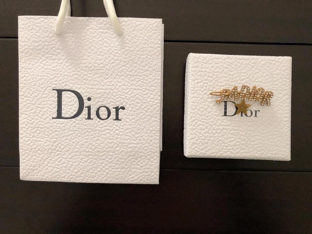 Spring Top Sale Cristian Dior J’Adior Logo Shaped Star Detail Ladies Brass Diamonds Hairpin Online