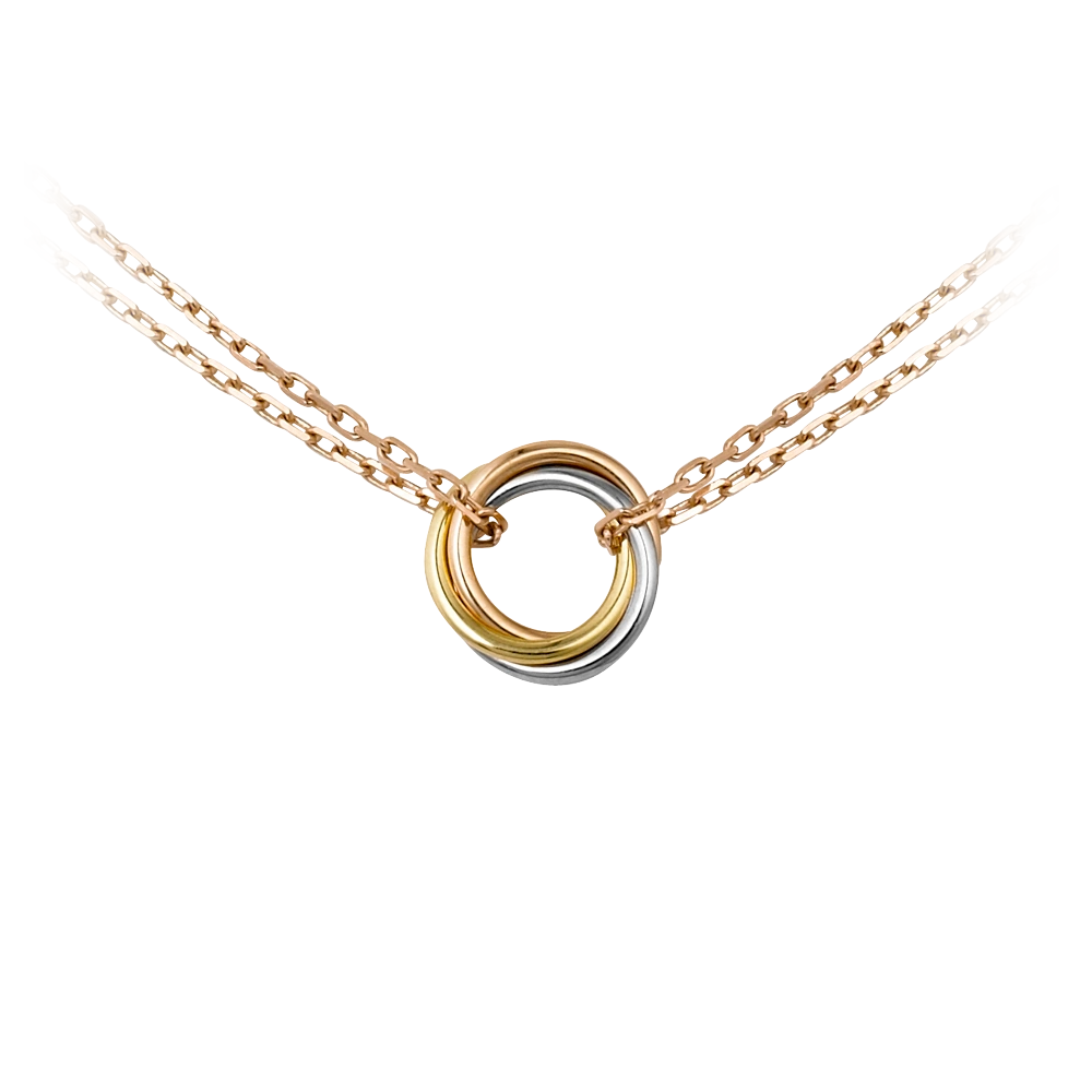 Sweet Trinity Necklace 3-Gold, Pink Gold B7218200