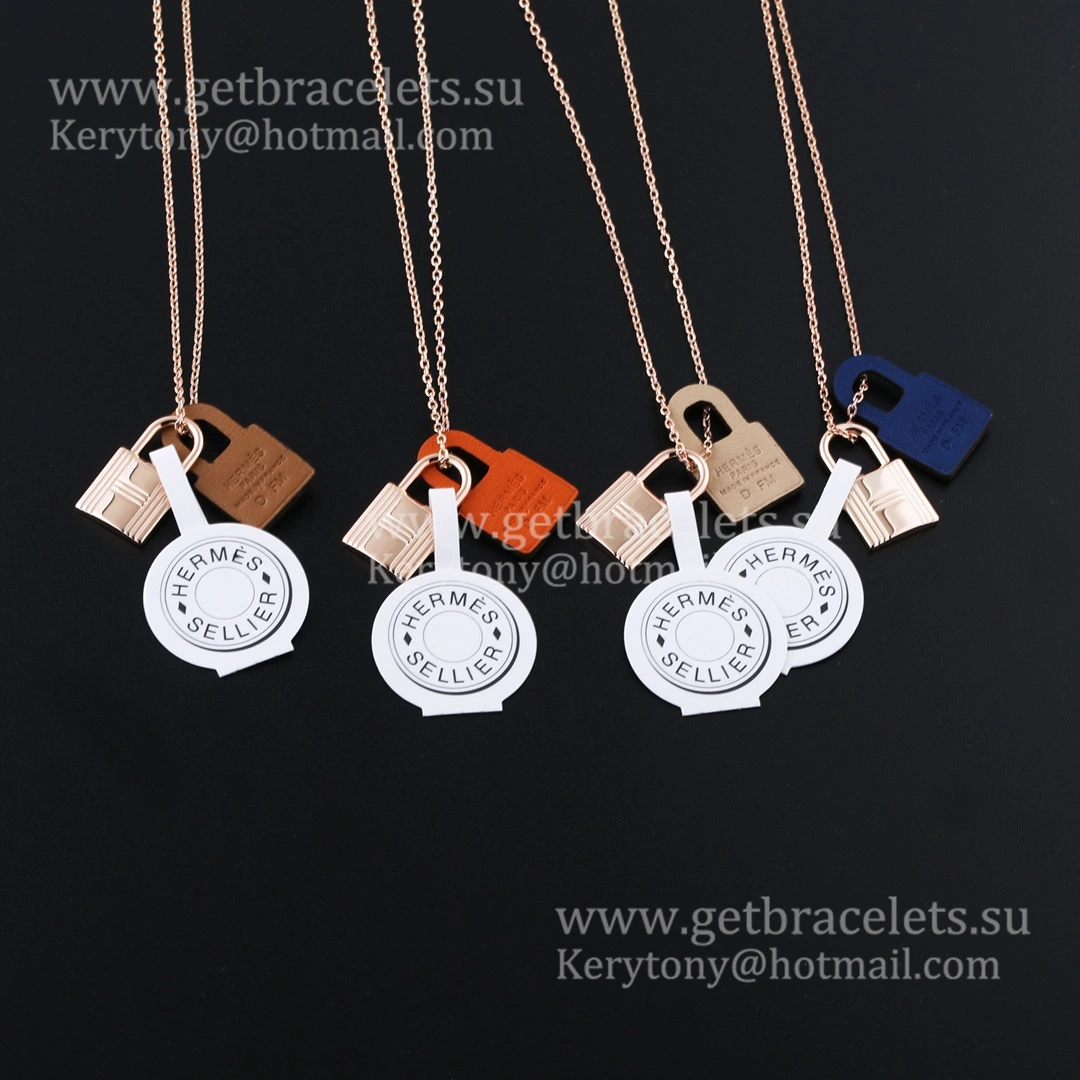 Top Hermes O’Kelly Pendant in Swift Calfskin with Gold Plated Hardware