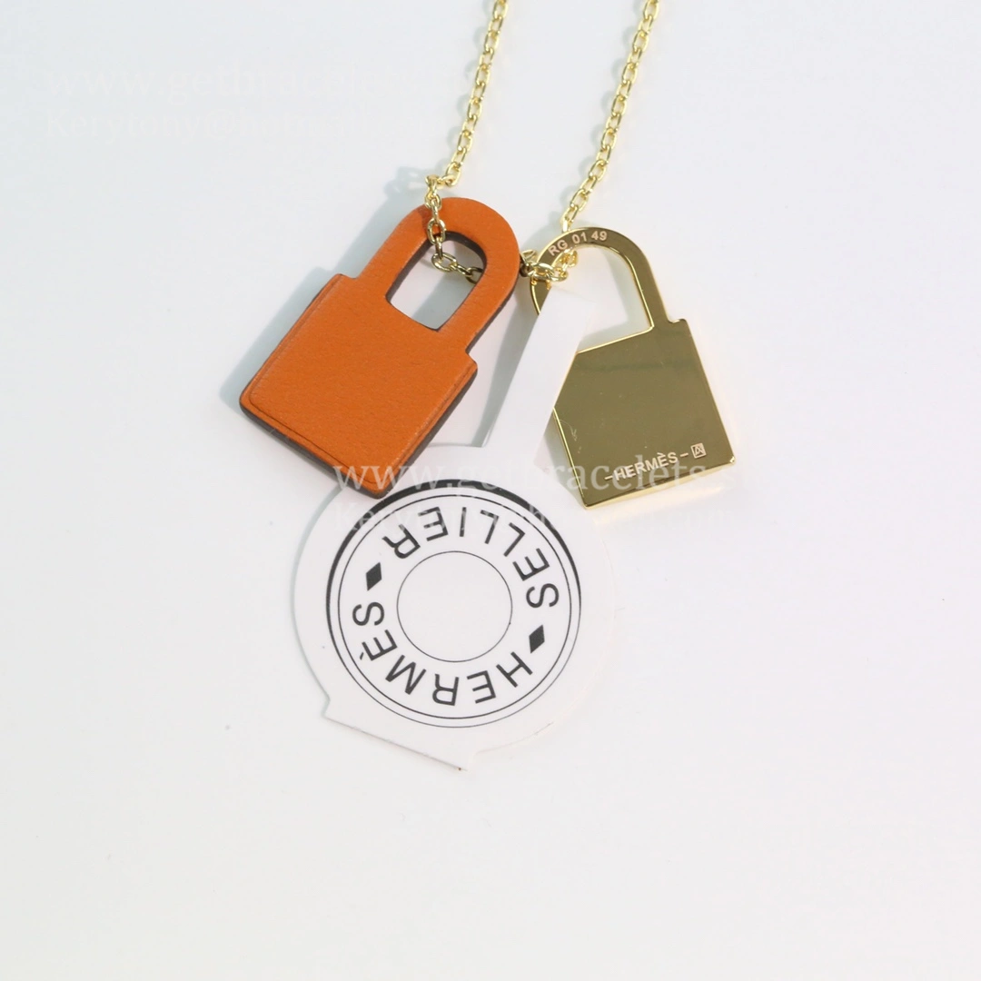 Top Hermes O’Kelly Pendant in Swift Calfskin with Gold Plated Hardware