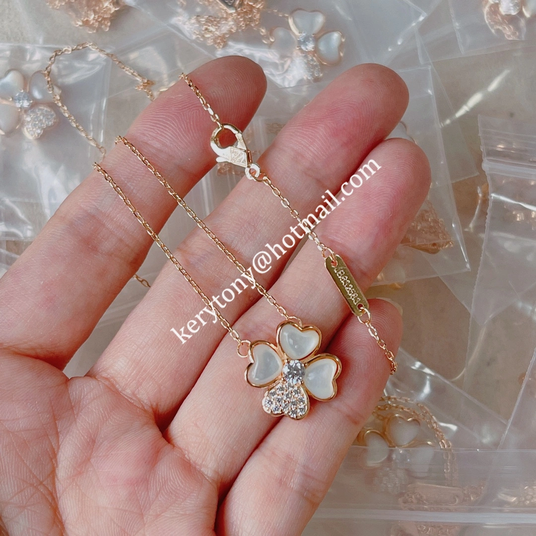 Top Sale Van Cleef Arpels Cosmos Clip Pendant Rose Gold With Diamond White Red Black Green Low Price