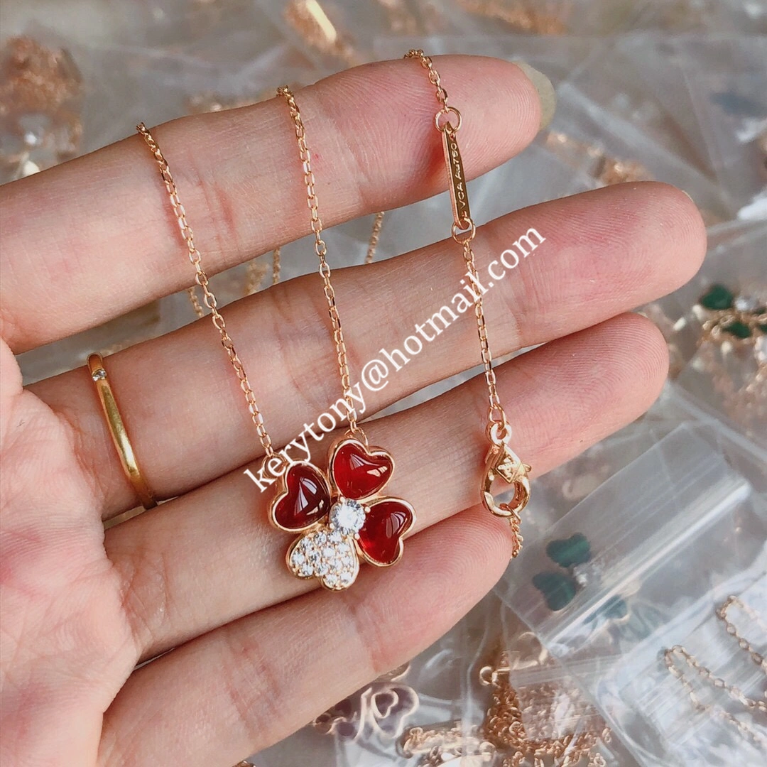 Top Sale Van Cleef Arpels Cosmos Clip Pendant Rose Gold With Diamond White Red Black Green Low Price