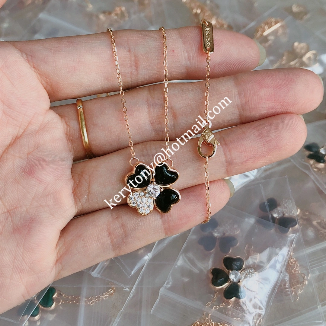 Top Sale Van Cleef Arpels Cosmos Clip Pendant Rose Gold With Diamond White Red Black Green Low Price