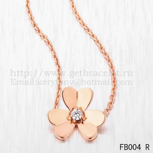 Van Cleef & Arpels Flowers Frivole Bracelet 1 Flowers Pink Gold With Diamond