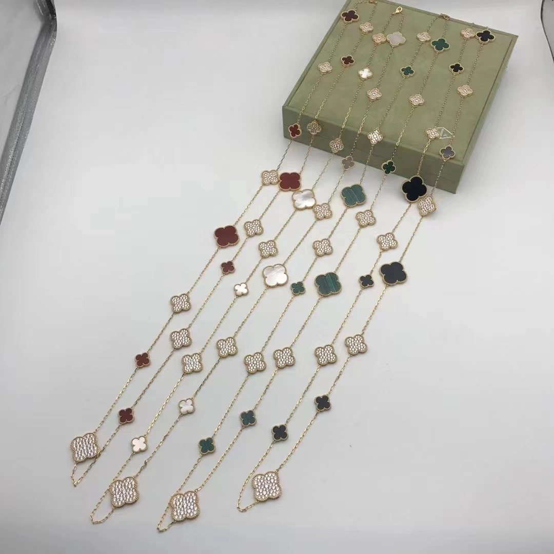 Van Cleef & Arpels Magic Alhambra Long Necklace 16 Motifs With Diamonds 120cm More Colors
