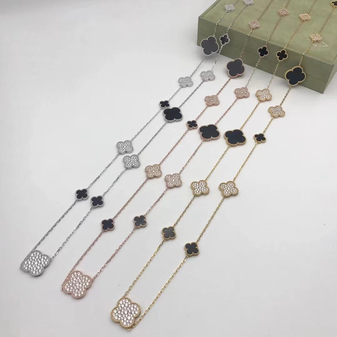 Van Cleef & Arpels Magic Alhambra Long Necklace 16 Motifs With Diamonds 120cm More Colors