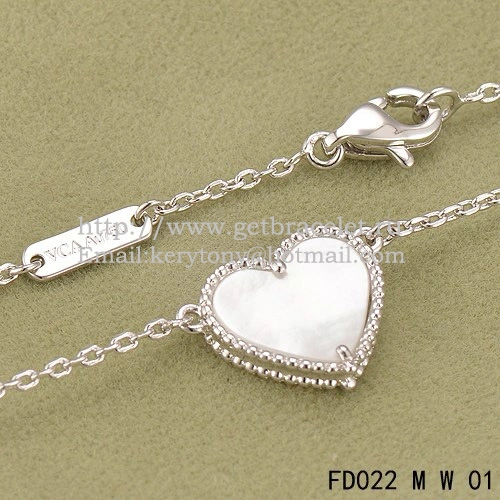 Van Cleef & Arpels Magic Alhambra Necklace White Gold 6 Motifs With White Mother Of Pearl