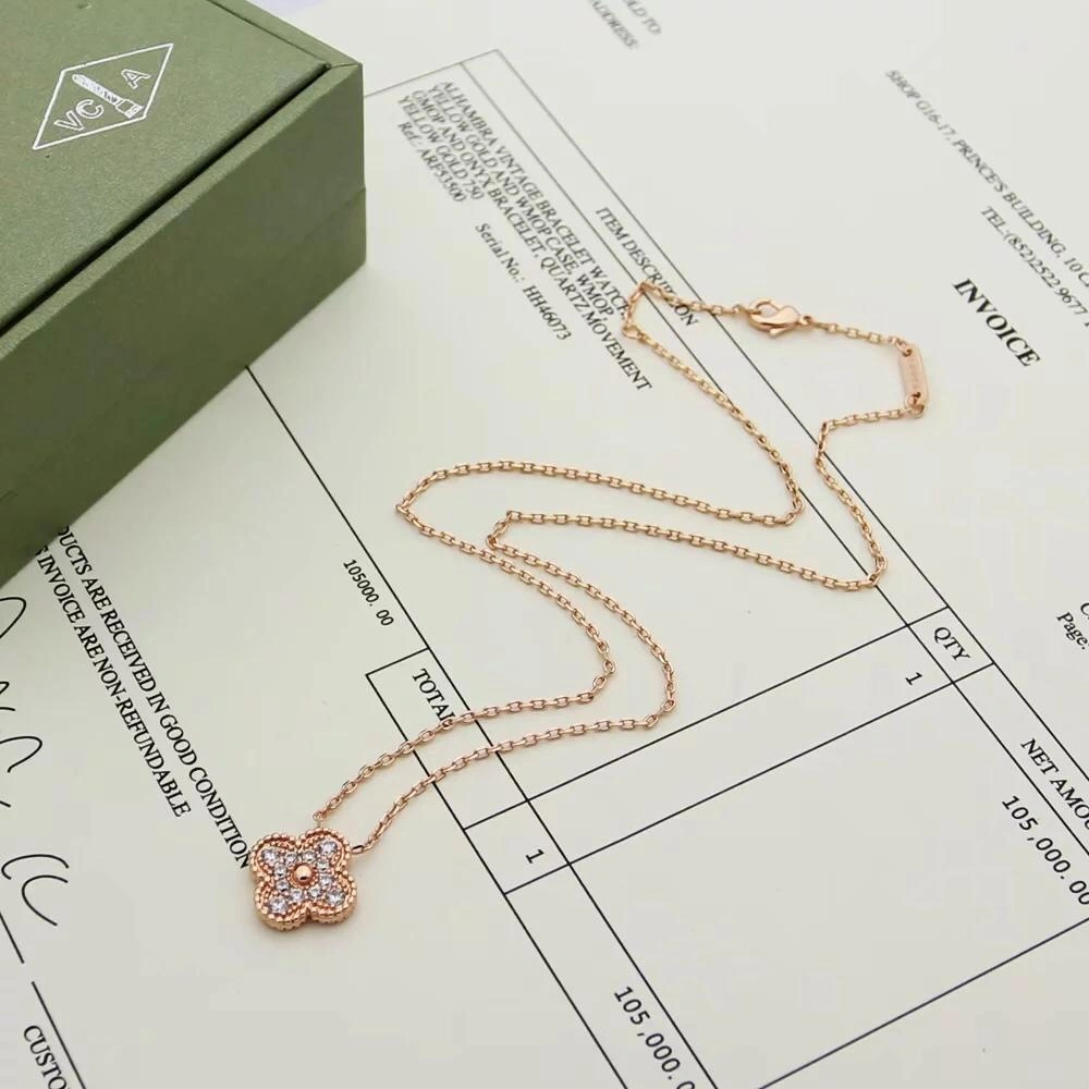 Van Cleef & Arpels Magic Vintage Alhambra Pendant With Diamond