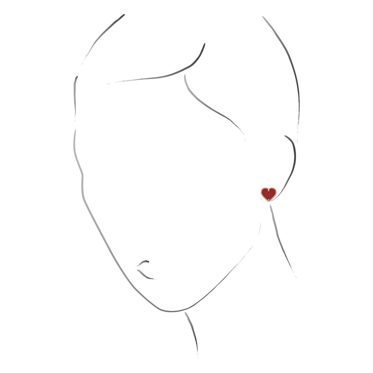 Van Cleef & Arpels Sweet Alhambra Heart Earring Pink Gold Carnelian