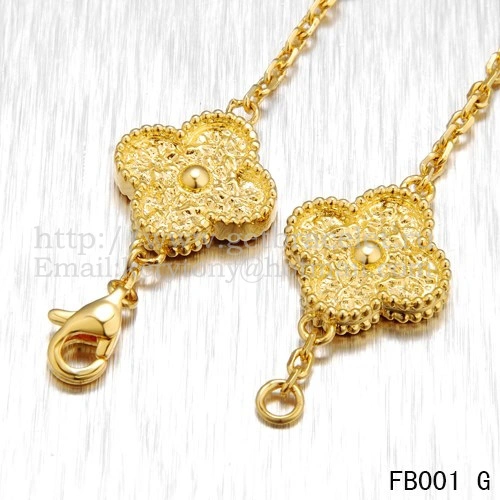 Van Cleef & Arpels Vintage Alhambra Bracelet 5 Motifs Yellow Gold