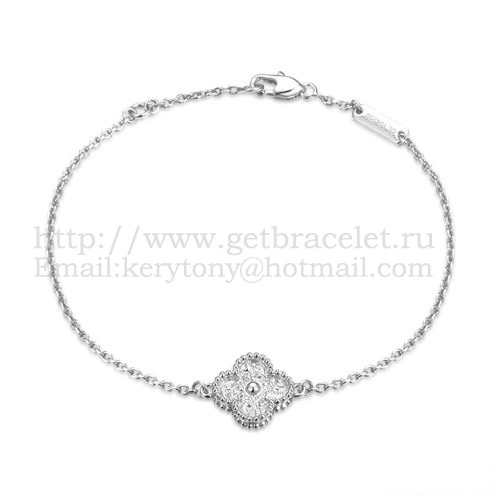 Van Cleef & Arpels Vintage Alhambra Bracelet White Gold