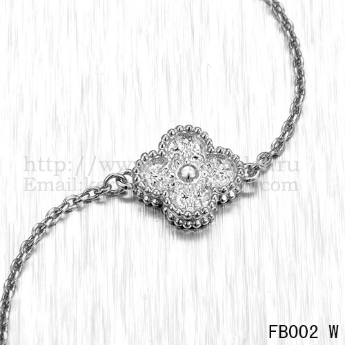 Van Cleef & Arpels Vintage Alhambra Bracelet White Gold