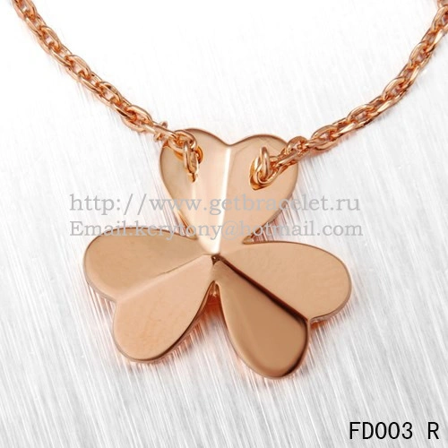 Van Cleef Arpels Frivole Necklace Pink Gold With Round Diamonds