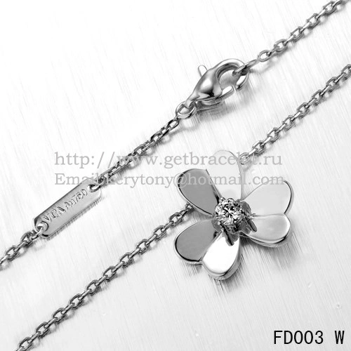 Van Cleef Arpels Frivole Necklace White Gold With Round Diamonds