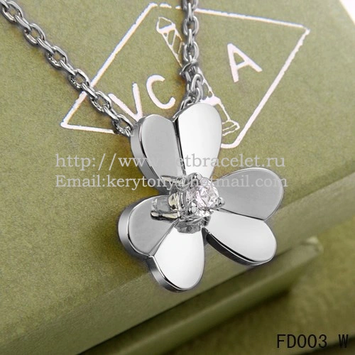 Van Cleef Arpels Frivole Necklace White Gold With Round Diamonds