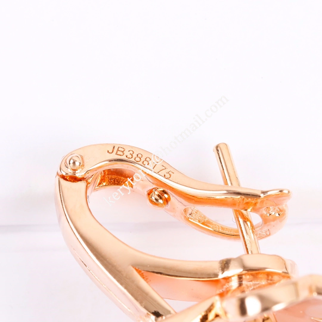 Van Cleef Arpels Frivole Small Earrings Rose Gold Yellow Gold With Diamond