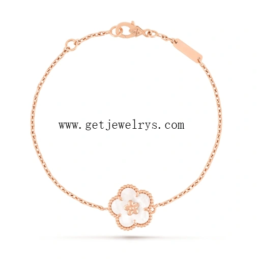 Van Cleef Arpels Lucky Spring Plum Blossom Bracelet Mother-of-pearl Rose Gold