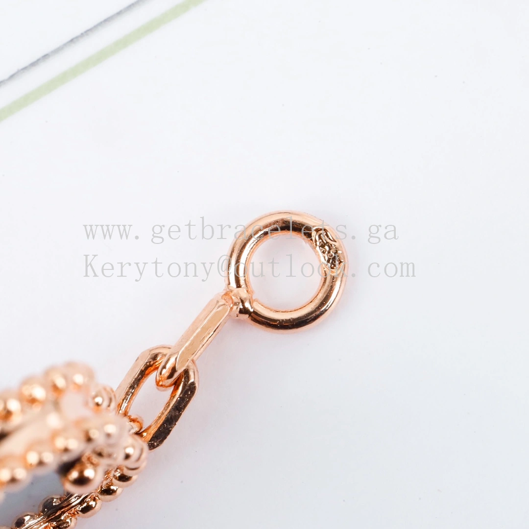 Van Cleef Arpels Magic Alhambra Bracelet 5 Motifs Gray Mother-of-pearl Rose Gold