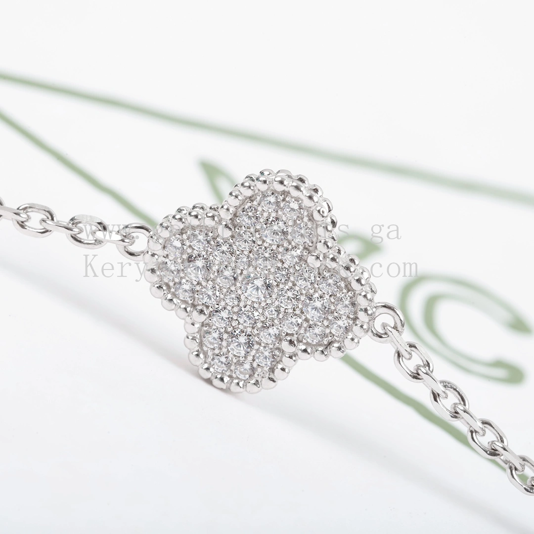 Van Cleef Arpels Magic Alhambra Bracelet 5 Motifs White Gold with Diamonds