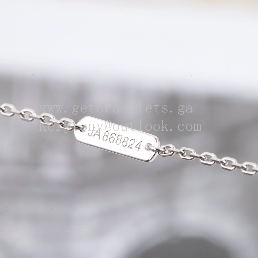 Van Cleef Arpels Magic Alhambra Pendant White Gold with Pave Diamonds