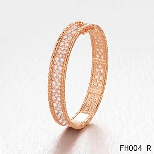 Van Cleef Arpels Perlee Bracelet with Diamonds Pink Gold-Medium Model