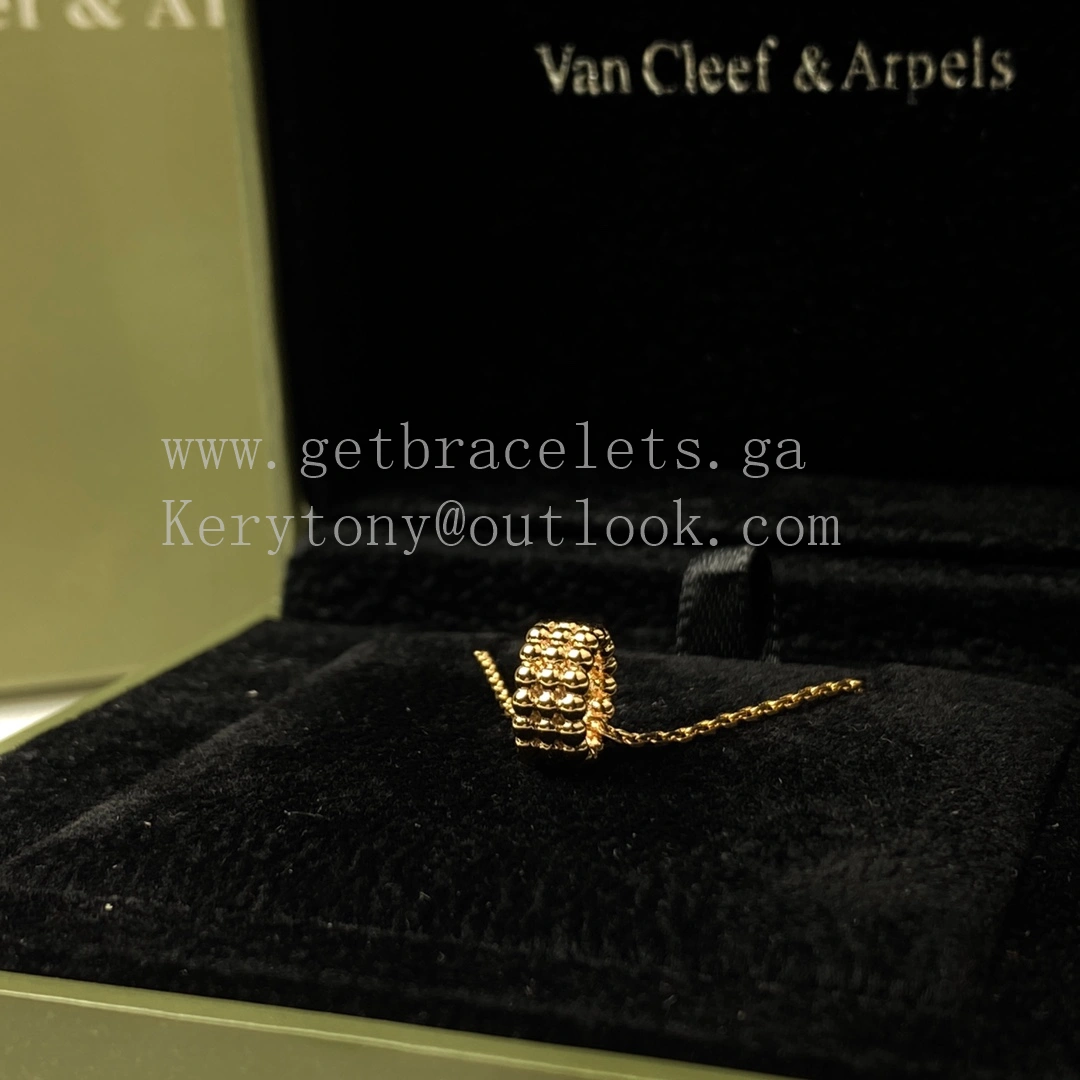 Van Cleef Arpels Perlee Pearls Necklace 3 Rows Yellow Gold Rose Gold White Gold