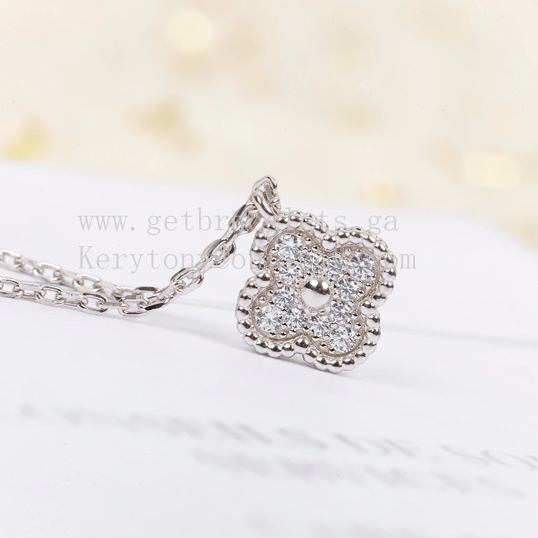 Van Cleef Arpels Sweet Alhambra Bracelet 6 Motifs Rose Gold With Pave Diamonds