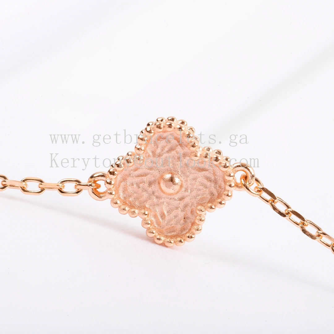 Van Cleef Arpels Sweet Alhambra Bracelet 6 Motifs Rose Gold