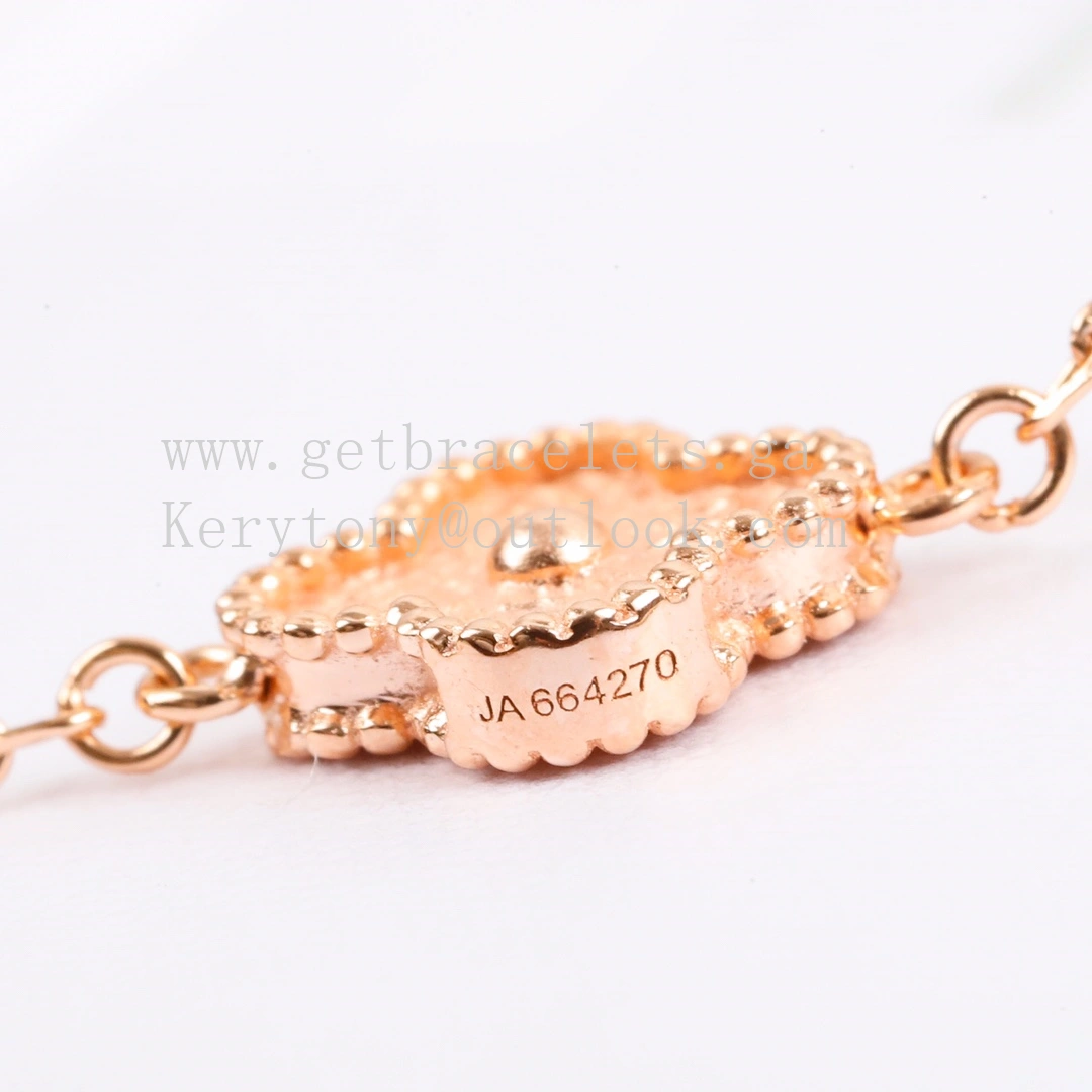Van Cleef Arpels Sweet Alhambra Bracelet 6 Motifs Rose Gold