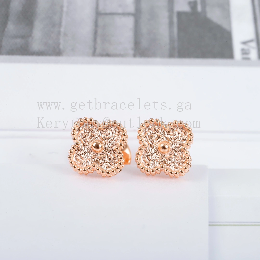 Van Cleef Arpels Sweet Alhambra Earstuds Rose Gold