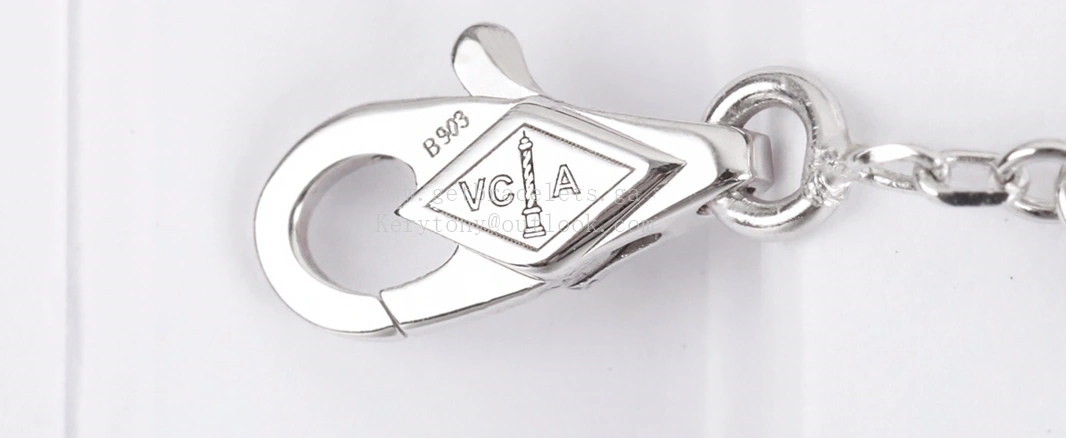 Van Cleef Arpels Sweet Alhambra Pendant White Gold With Pave Diamonds