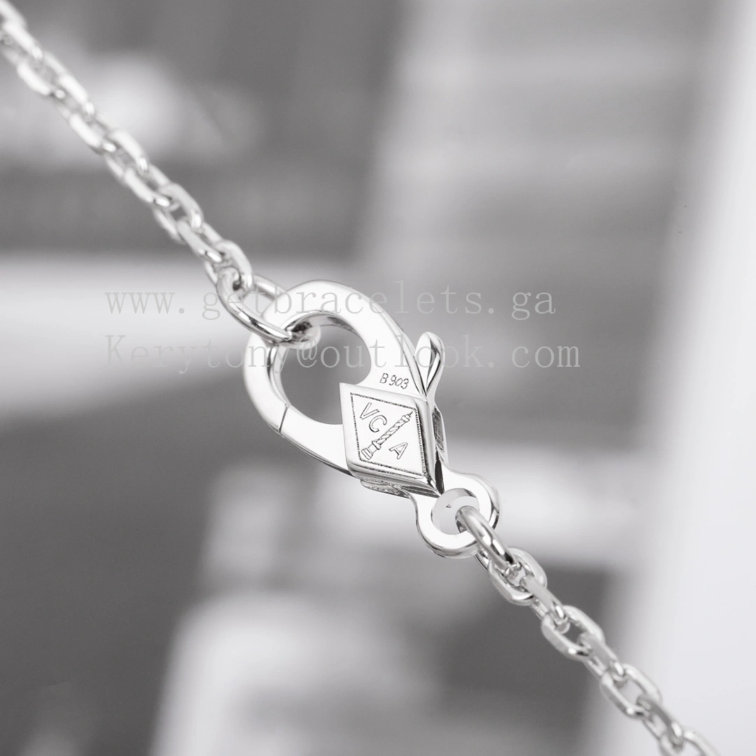 Van Cleef Arpels Sweet Alhambra Pendant With Diamonds Yellow Gold Rose Gold White Gold