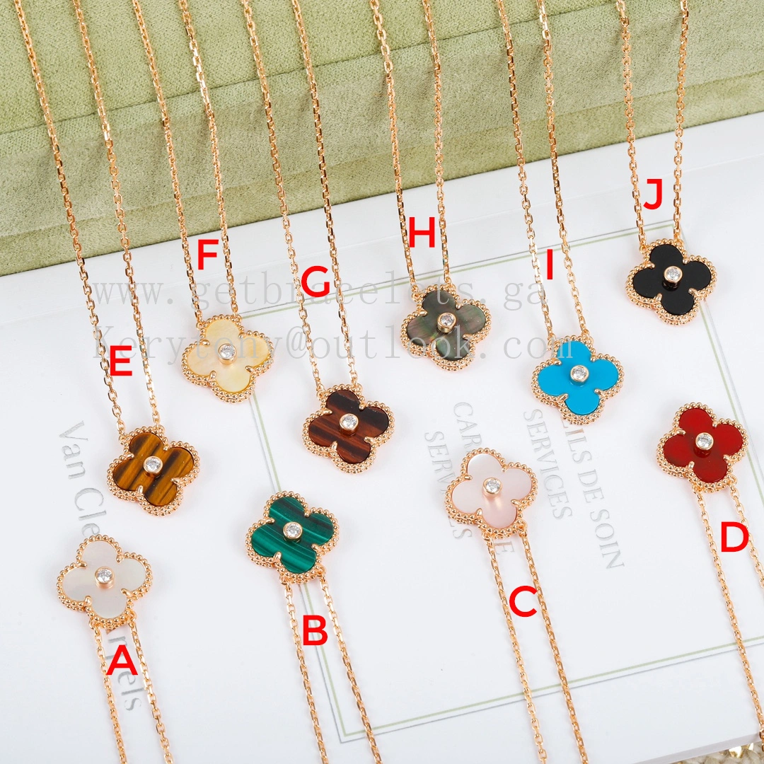 Van Cleef Arpels Vintage Alhambra Pendant Rose Gold With Diamond