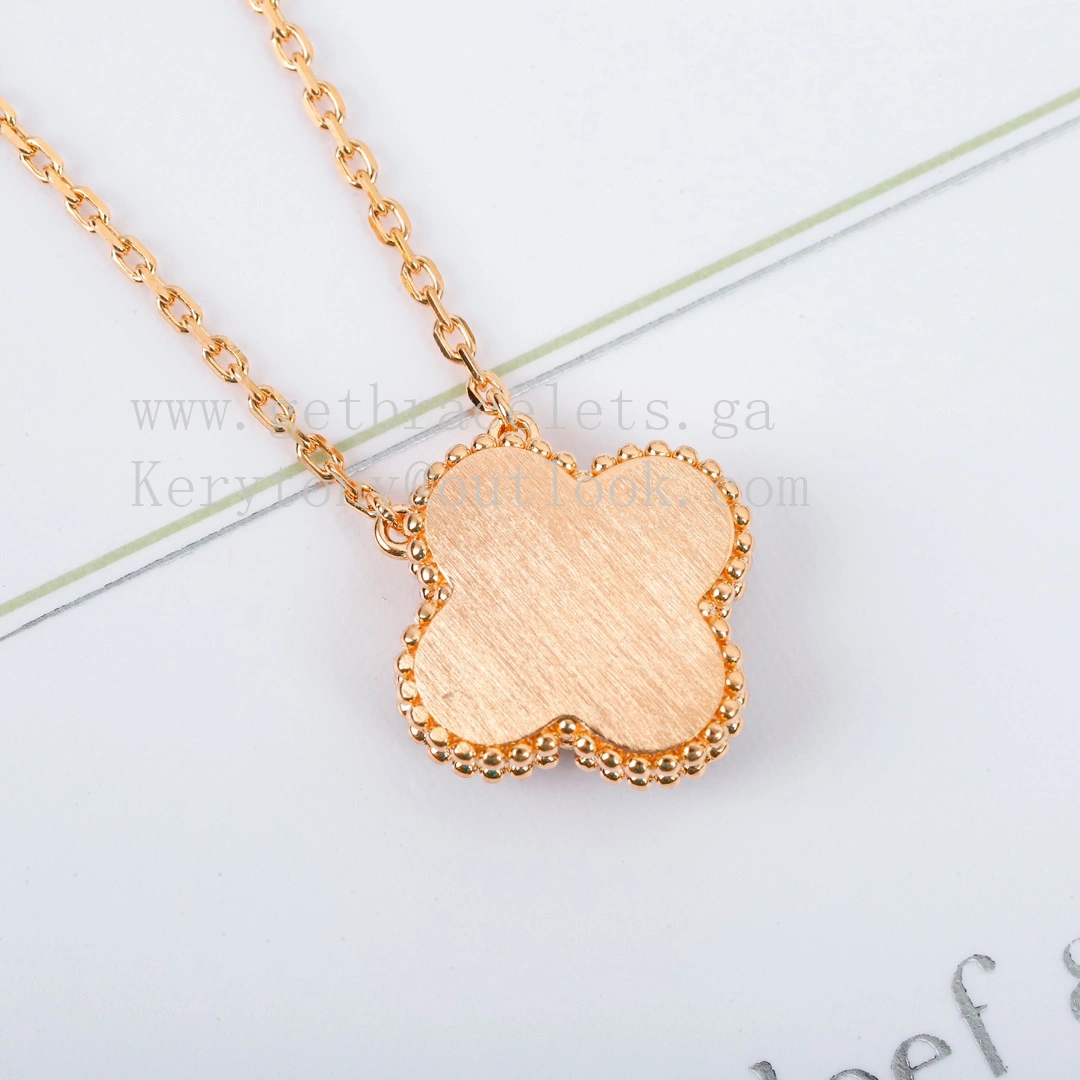 Van Cleef Arpels Vintage Alhambra Pendant Rose Gold With Diamond