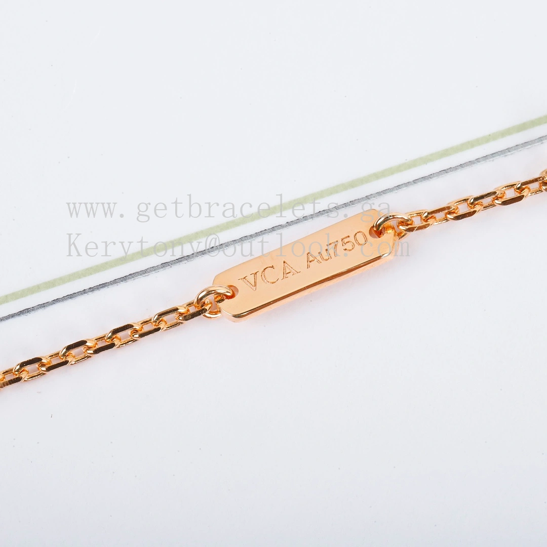 Van Cleef Arpels Vintage Alhambra Pendant Rose Gold With Diamond