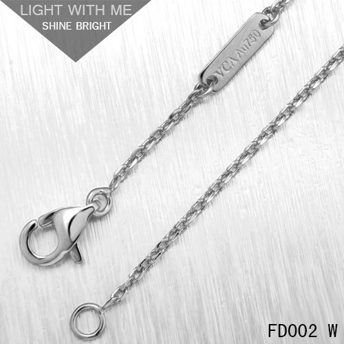 Van Cleef Arpels White Gold Perlee Pendant 3 Rows