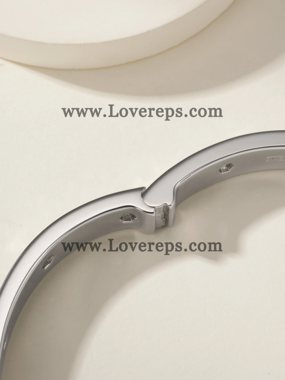 Wax Setting) Cartier Diamond-Paved Love Bracelet with 10 Big Diamonds White Gold