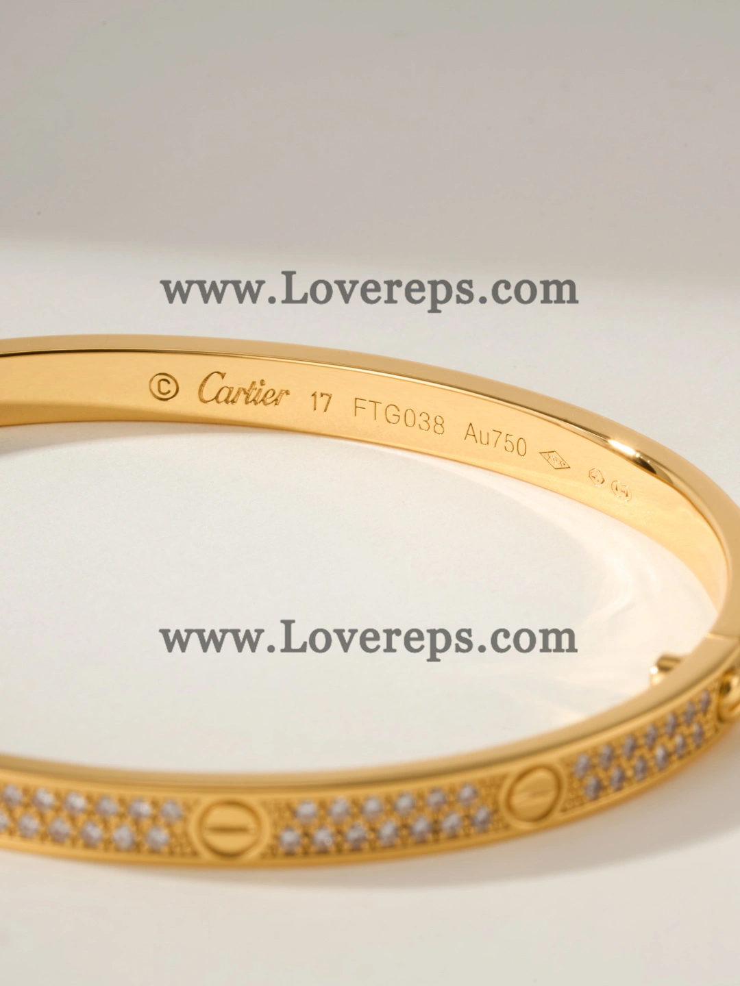 Wax Setting) Cartier Love Bracelet Small Model With Pave Diamonds White Gold Yellow Gold Rose Gold