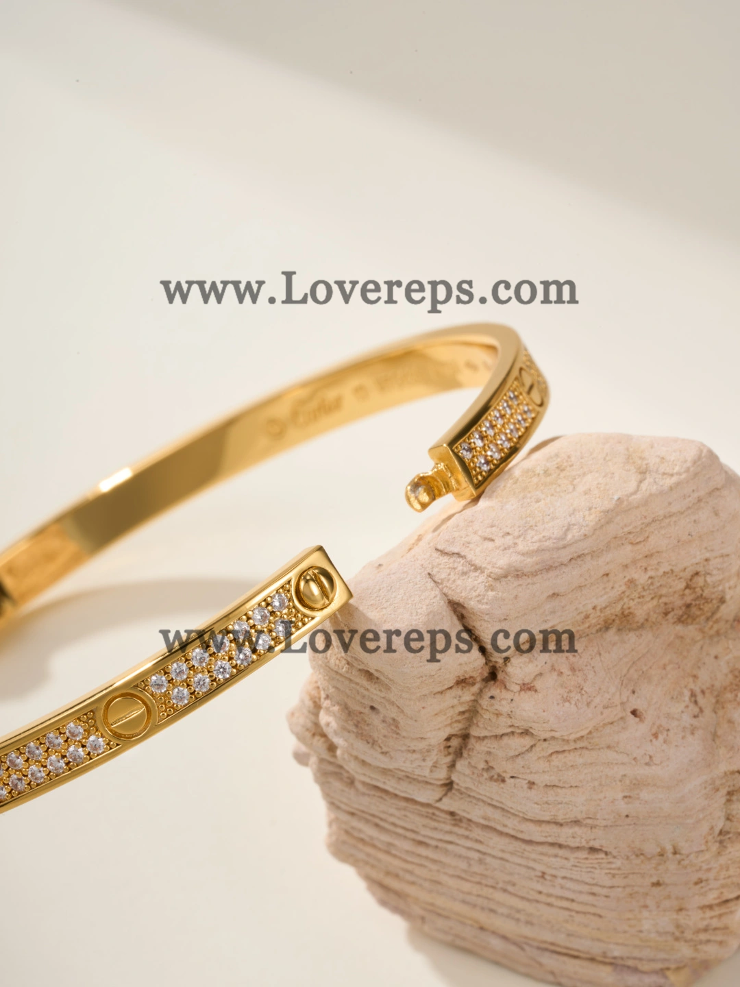 Wax Setting) Cartier Love Bracelet Small Model With Pave Diamonds White Gold Yellow Gold Rose Gold
