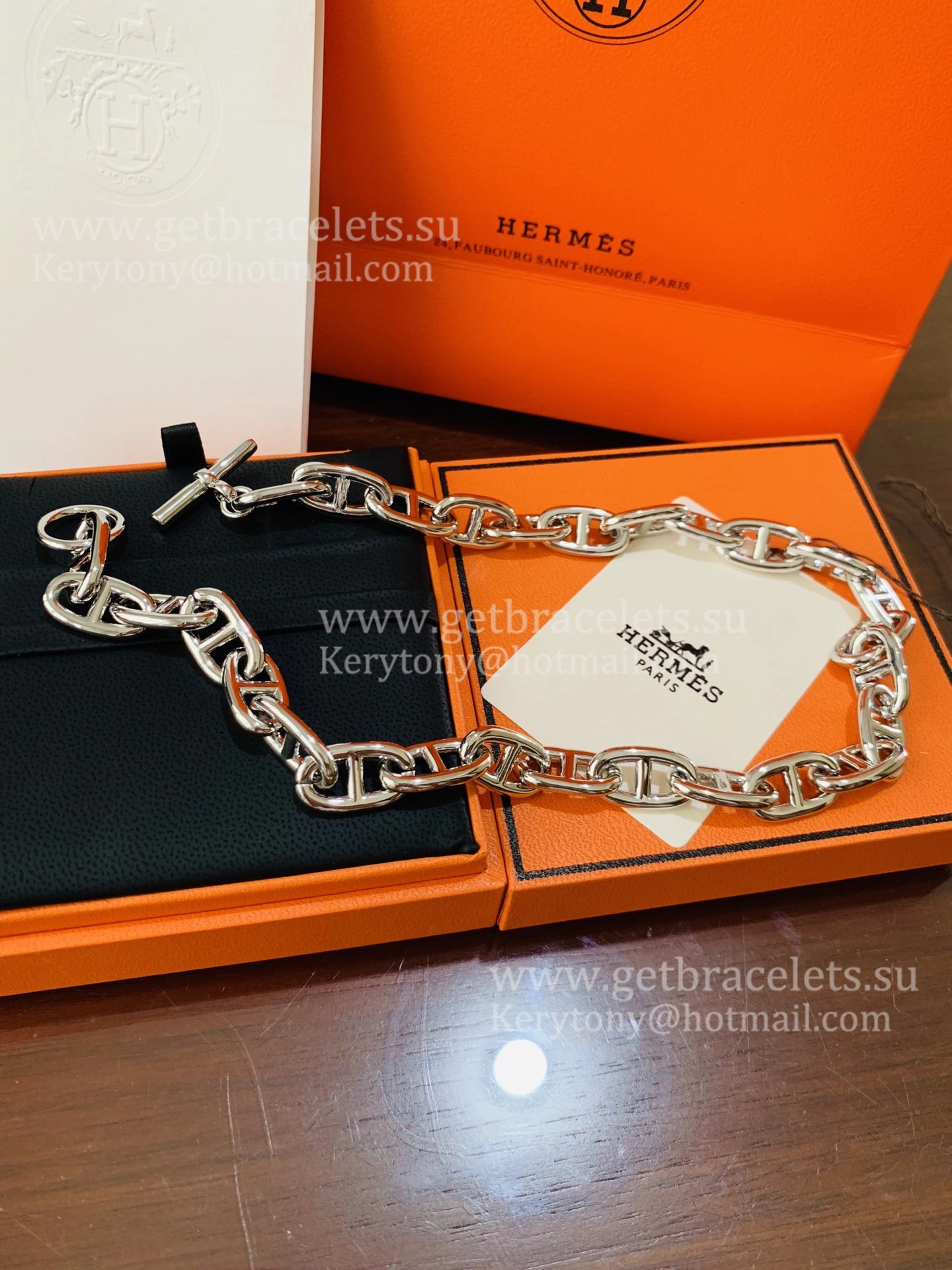 Women’s Best Price Hermes Chaine D’Ancre Necklace Large Yellow Gold White Gold