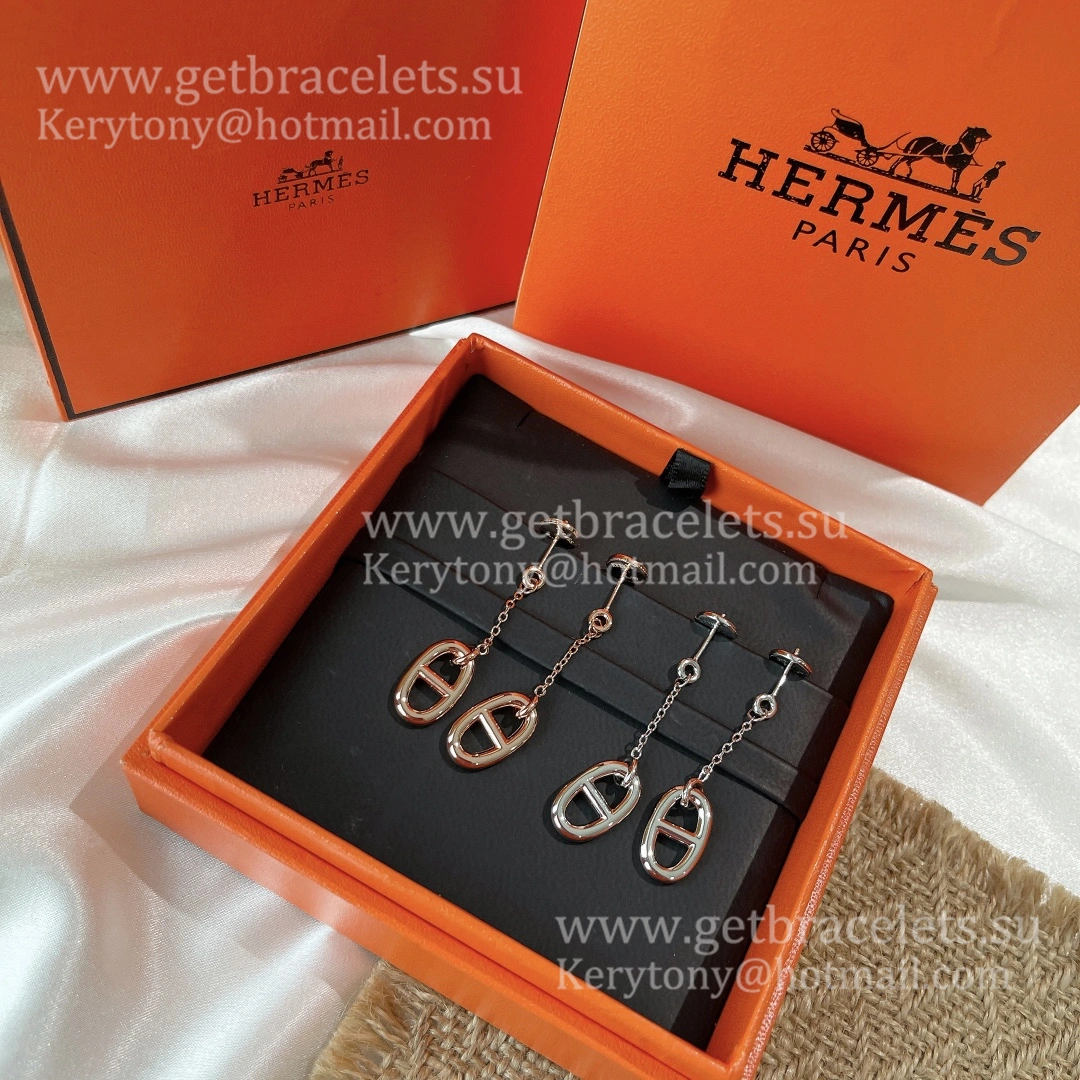 Women’s Latest Style Hermes Farandole Earrings Rose Gold White Gold