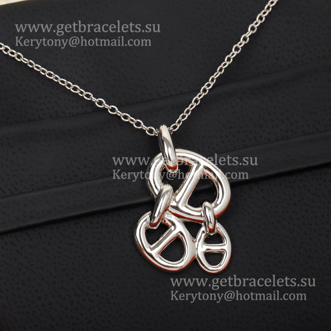 Women’s Latest Style Hermes Trio Farandole Necklace in Sliver